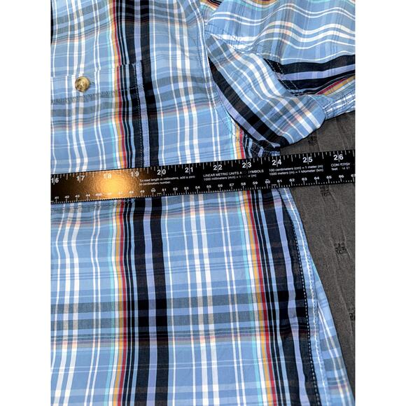 Duluth Trading Men’s Large Tall Short Sleeve Button Front Shirt Multicolor - Picture 6 of 7